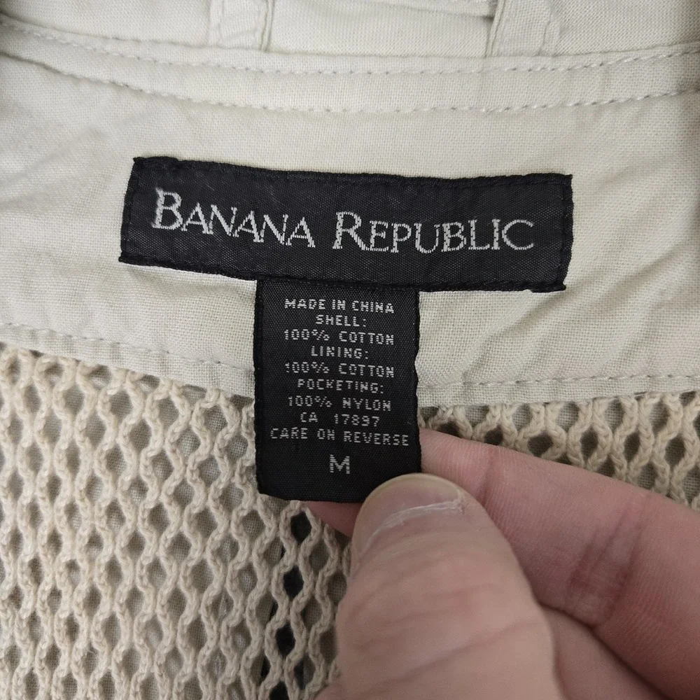 Vintage Banana Republic Vest Mens Medium Safari Photography Shooting Fishing